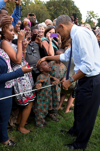 “In a few decades, you could also be president of the United States.” Sept. 15, 2014White House Photo by Pete Souza